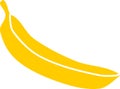 Yellow banana silhouette